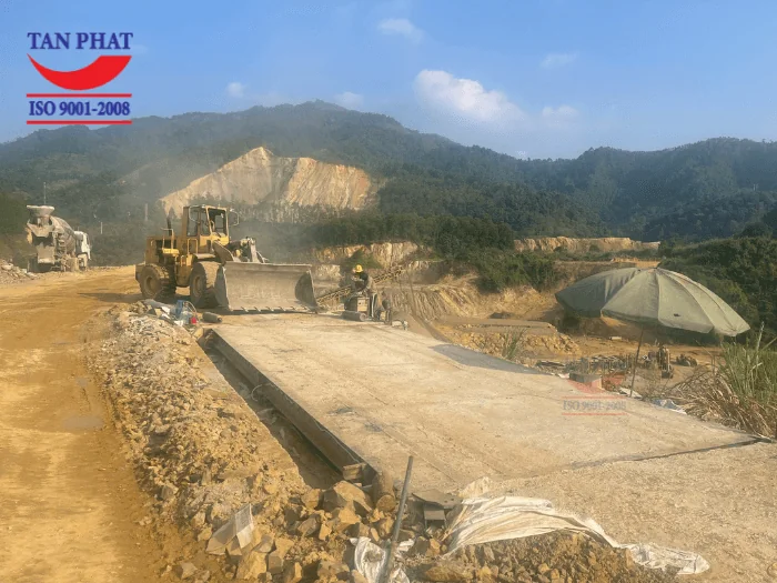 Lắp đặt trạm cân ô tô bê tông 120 tấn tại tỉnh Hòa Bình
