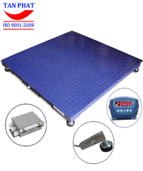 Cân sàn điện tử 1 tấn sử dụng đầu cân XK3118T1