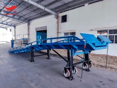 Cầu dẫn xe nâng lên container